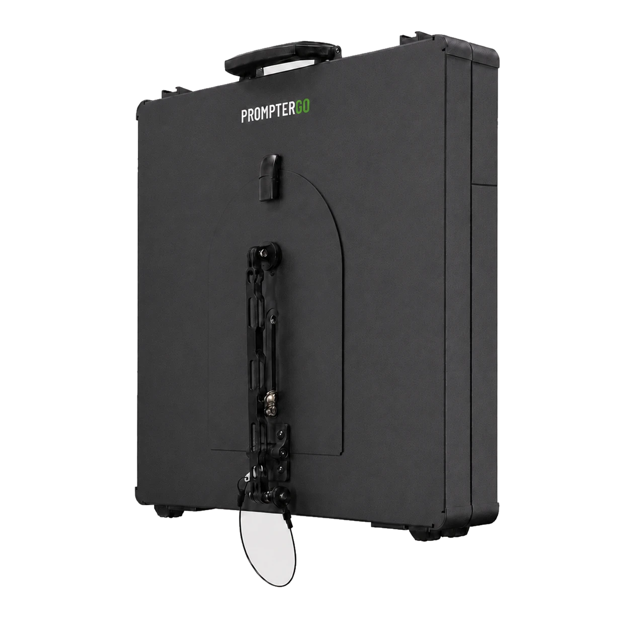 PROMPTERGO Portable Teleprompter closed aviation-aluminum suitcase