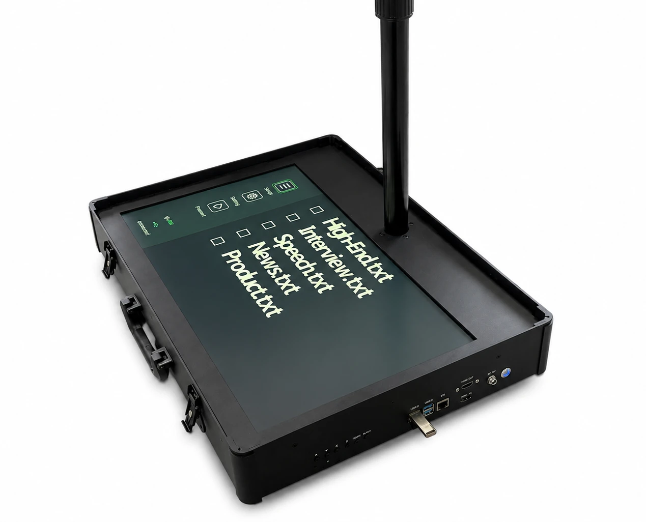 Speech Teleprompter Professional built-in computer and script file interface